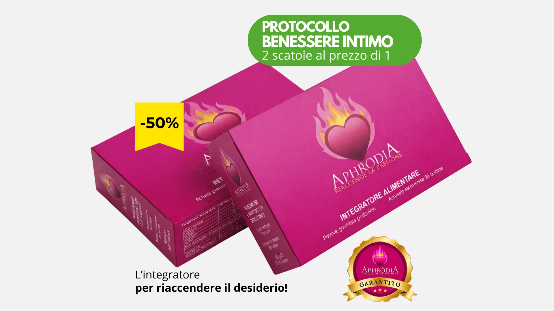 Integratore Aphròdia:<br>Integratore Aphròdia Protocollo benessere intimo – 2×1